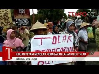 Ribuan Petani Menolak Pemagaran Lahan oleh TNI AD