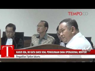 Kasus SDA Ini Kata Saksi Soal Penggunaan Dana Operasional Menteri