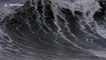 Giant waves hit Nazare, Portugal