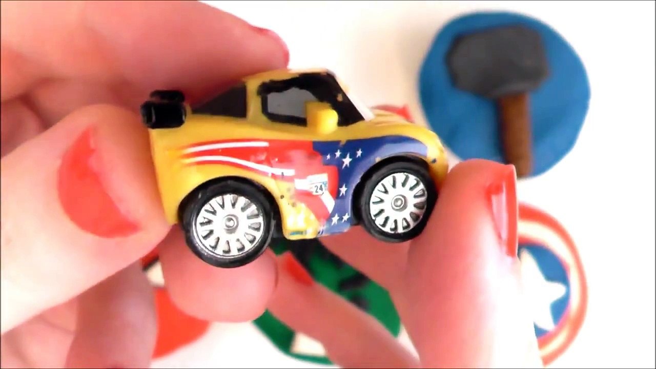 Marvel Play Doh Egg Surprise Black Widow, Iron Man, Hulk, Spiderman, Thor, Captain America