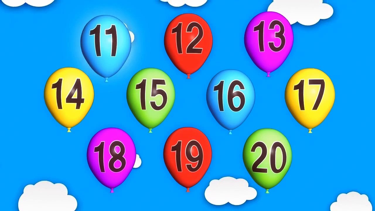Binkie TV - 11 12 13 - Learn English Numbers With Balloons - For Kids