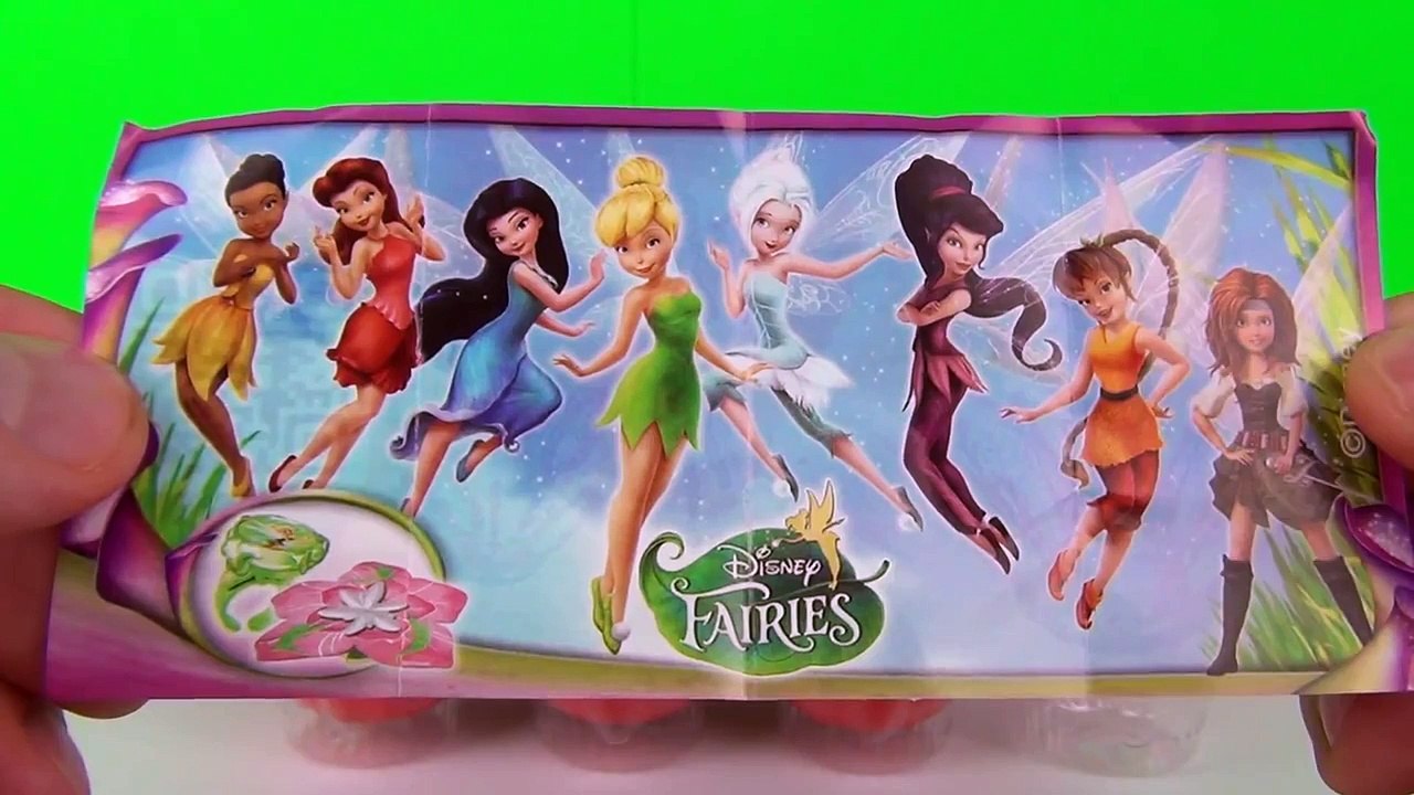 Disney Kinder Surprise Eggs Pirate Fairies Tinker Bell Princess Fairy Toys Opening Video