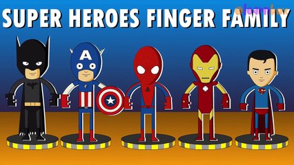 Super Heroes Cartoon Finger Family | Daddy Finger Family | Children Nursery Rhyme Song HD