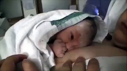 Ребенку 15 мин отроду, КРУТО поздоровался с папой )