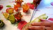 Украшения из овощей. Цветы из моркови, огурца и кабачка. Decoration Of Vegetables