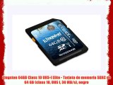 Kingston 64GB Class 10 UHS-I Elite - Tarjeta de memoria SDXC de 64 GB (class 10 UHS I 30 MB/s)