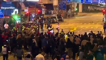 Hong Kong police clash with demonstrators