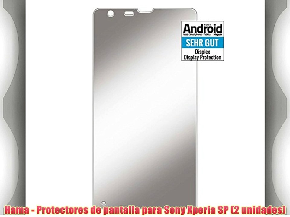 Hama - Protectores de pantalla para Sony Xperia SP (2 unidades)