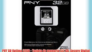 PNY SD Optima 32GB - Tarjeta de memoria (32 GB Secure Digital High-Capacity (SDHC) 20 MB/s