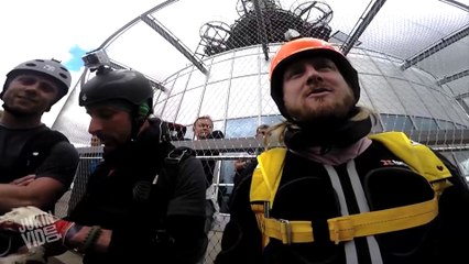 BASE Jumpers Flip Off TV Tower