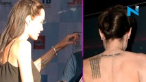 Angelina Jolie adds three more tattoos on back