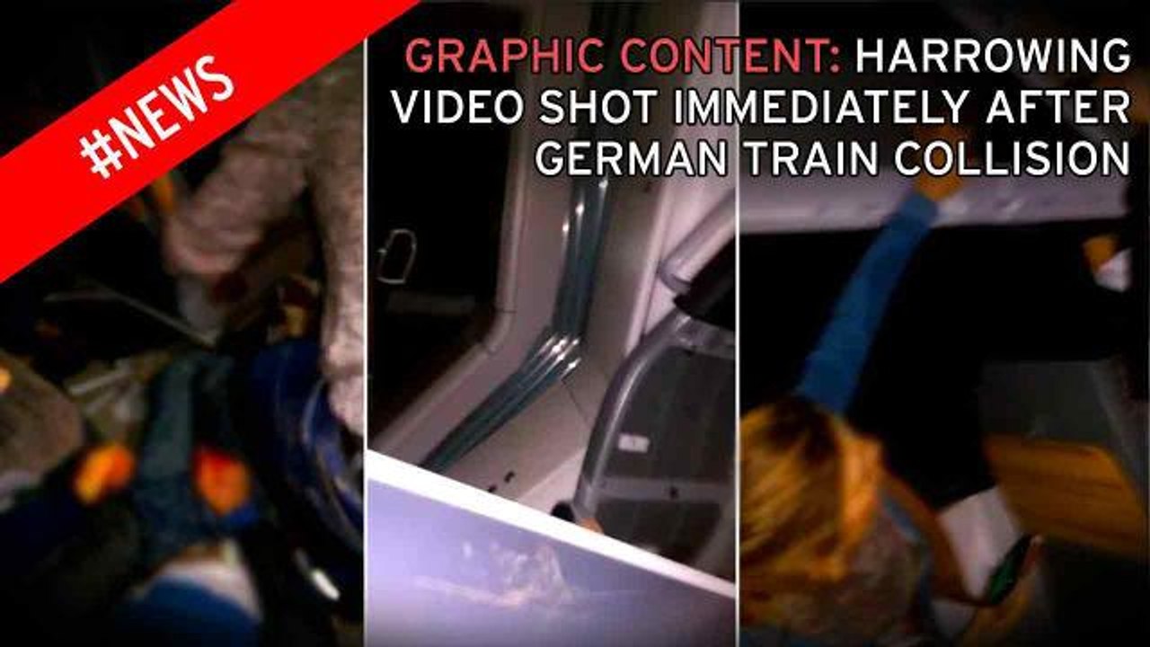 GERMANY TRAIN COLLISION FOOTAGE INSIDE TRAIN