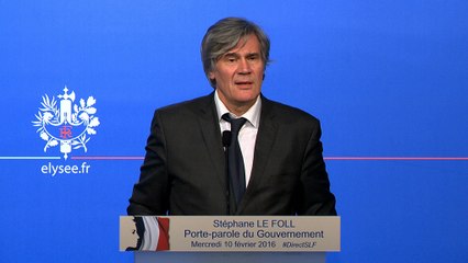 Point de presse de Stéphane Le Foll, le 10 février 2016
