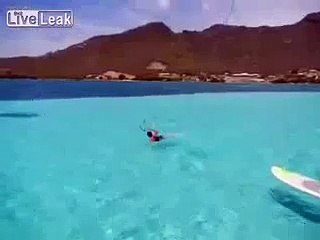 Разбился об воду. Падение с парашюта. Кайтинг