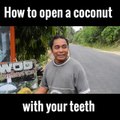 Como abrir um coco com os dentes!