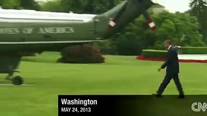 Barak Obama forgot to Salute, he came back and did it