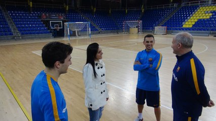 FCB Futsal: visita de la jugadora Vanessa Pereira (POR)