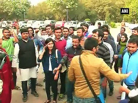 ABVP protests in JNU over event on Afzal Guru