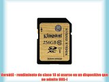 Kingston SDA10/256GB - Tarjeta SD profesional de 256 GB (UHS-I SDHC/SDXC clase 10)