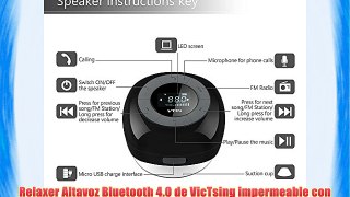 Relaxer Altavoz Bluetooth 4.0 de VicTsing impermeable con sonido estéreo y manos libres para