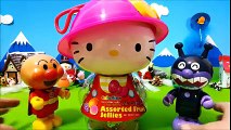 Hello Kitty piggy bank キティーちゃん ゼリー入り貯金箱❤アンパンマンおもちゃアニメ❤おかあさんといっしょ♦ アニメきっず animation Anpanman Toy