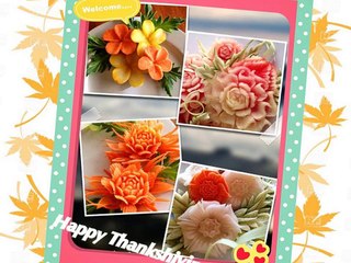 Chuncarve Holiday Planning - แกะสลักผักแต่งจาน