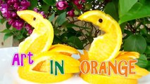 How to Make Orange Bird _ Orange Duck _ Orange Swan _ Fruit Art Carving Garnish _ Food Decoration