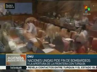 ONU pide a Siria suspenda bombardeos en Alepo y abra frontera