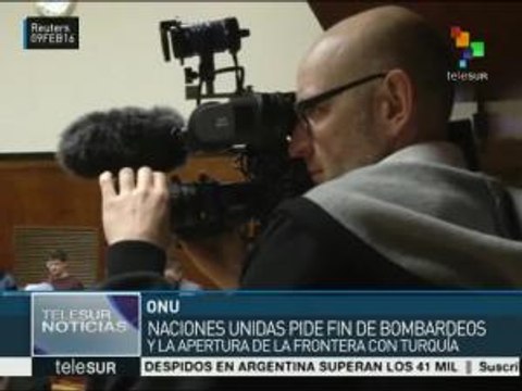 ONU pide el fin de los bombardeos sobre la ciudad siria de Alepo