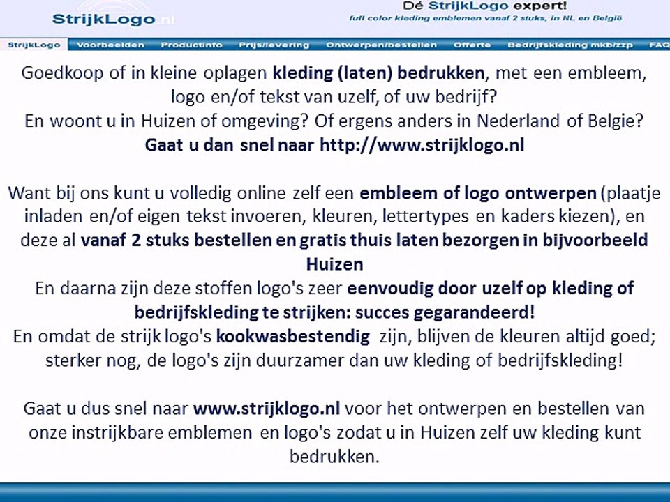 Kleding bedrukken Huizen