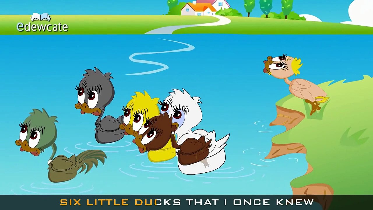 Edewcate english rhymes Six little ducks that I once knew