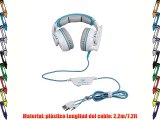 niceEshop(TM) EACH G6000 Estéreo Auriculares de Juego PS3 con Micrófono para PC Portátil (Blanco