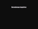 [PDF Download] Herodotean Inquiries [Read] Full Ebook