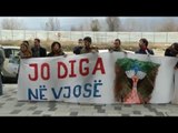 Report TV - Protestë kundër ndërtimit të  hidrocentraleve mbi Vjosë