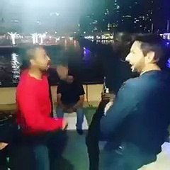 Shahid Afridi Dance With Sammy At Dubai Psl 2016