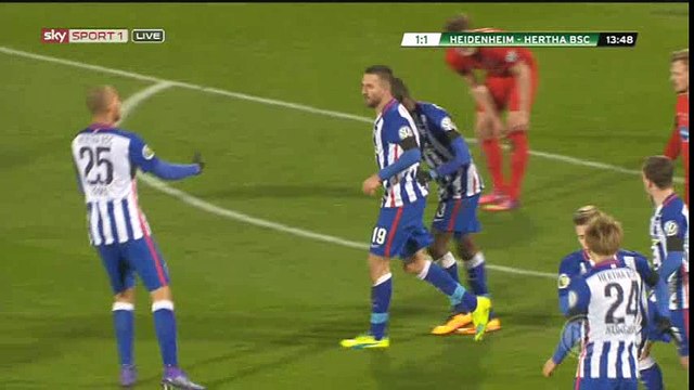 Vedad Ibisevic Goal HD - Heidenheim 1-1 Hertha Berlin - 10-02-2016 DFB Pokal
