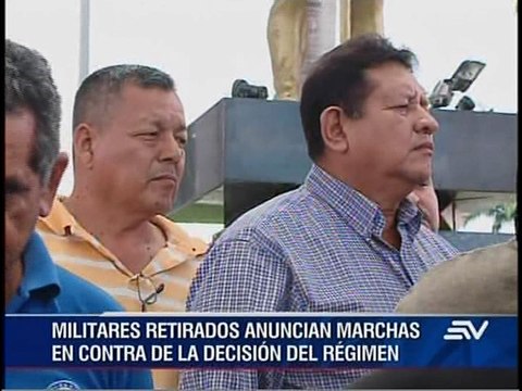Militares en servicio pasivo anuncian marchas