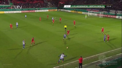 1-2 Vedad Ibisevic 2nd Goal - Heidenheim v. Hertha BSC - DFB Pokal 10.02.2016 HD