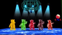 Finger Family Nursery Rhymes for Children Gummy Bear | Dinosaurs Cartoons Row Row Row Your