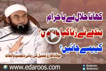 Khana Halal Hai Ya Haram, Zina Kya Ya Nahi Kaise Maloom Karen By Maulana Tariq Jameel