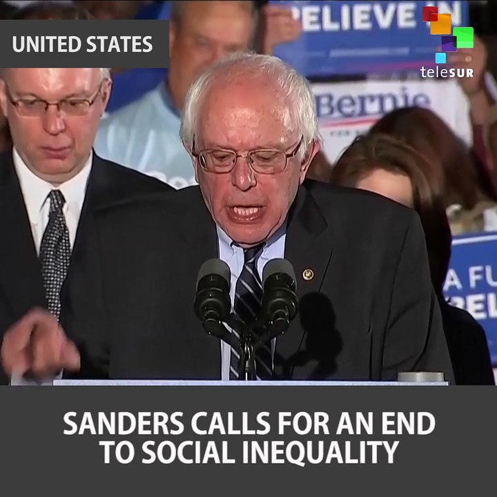 Bernie Sanders Calls for an End to Social Inequality