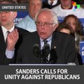 Bernie Sanders Calls for Unity Against the Republicans