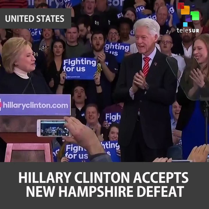 Hillary Clinton Accepts New Hampshire Primary D...