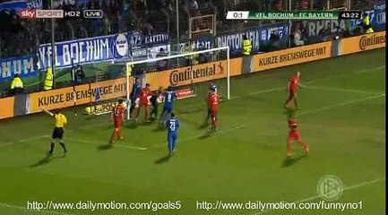 Thomas Muller Penalty MISS Bochum 0 - 1 Bayern DFB Pokal 10-2-2016