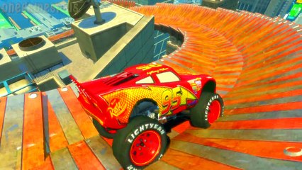 Lightning McQueen Monster Jam Disney cars Tractor Iron man The Leap of Faith Ramp