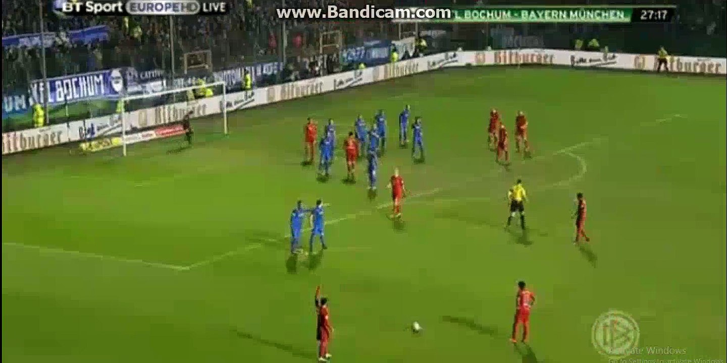 Roberto Lewandowski Super Power Shoot Bochum 0-0 Bayern Munich 10-02-2016