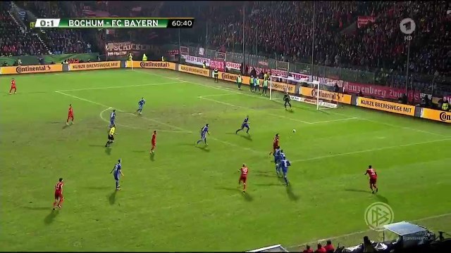 Thiago Alcantara 0:2 | Bochum v. Bayern München - DFB Pokal 10.02.2016 HD