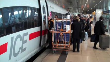[HD] German ICE high speed trains at Frankfurt Airport