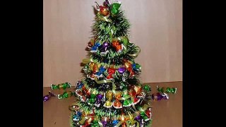 МК - елочка из конфет --- Christmas tree made of sweets
