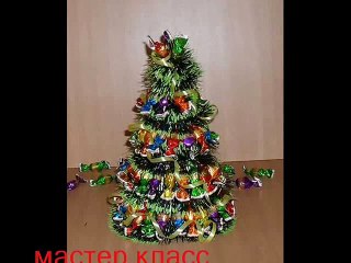 МК - елочка из конфет --- Christmas tree made of sweets